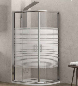 Cabine de douche sérigraphiée 1/4 de cercle NEW FLORA 200 80x80 x180 cm