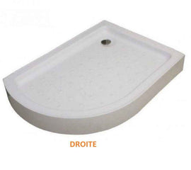 Cabine de douche d’angle ¼ de cercle avec receveur FLORA 650 80x100 H.190 cm