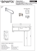 Barre d'appui relevable forme U +jambe d'appui HELP avec support papier toilette-3