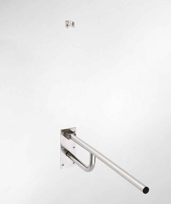 Barre d'appui HELP en acier brossé 76x25x10cm