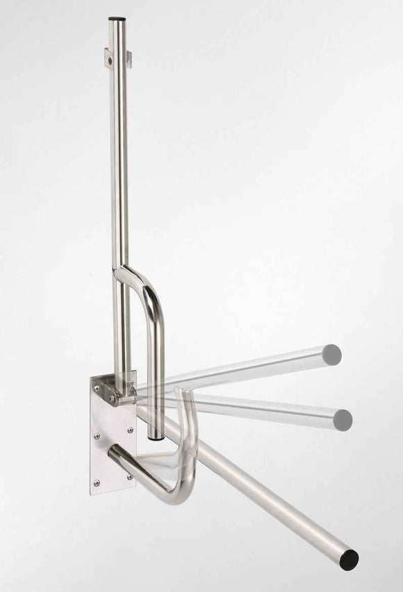 Barre d'appui HELP en acier brossé 76x25x10cm