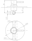 Mitigeur douche encastrable SEINA en laiton chromé 15 cm-2