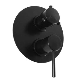 Mitigeur douche encastrable SEINA avec arrêt automatique en laiton noir