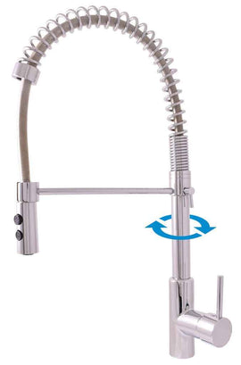 Mitigeur évier extractible SEINA avec flexible tressé H. 38cm