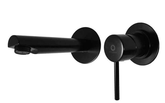 Mitigeur lavabo mural encastrable SEINA en laiton noir