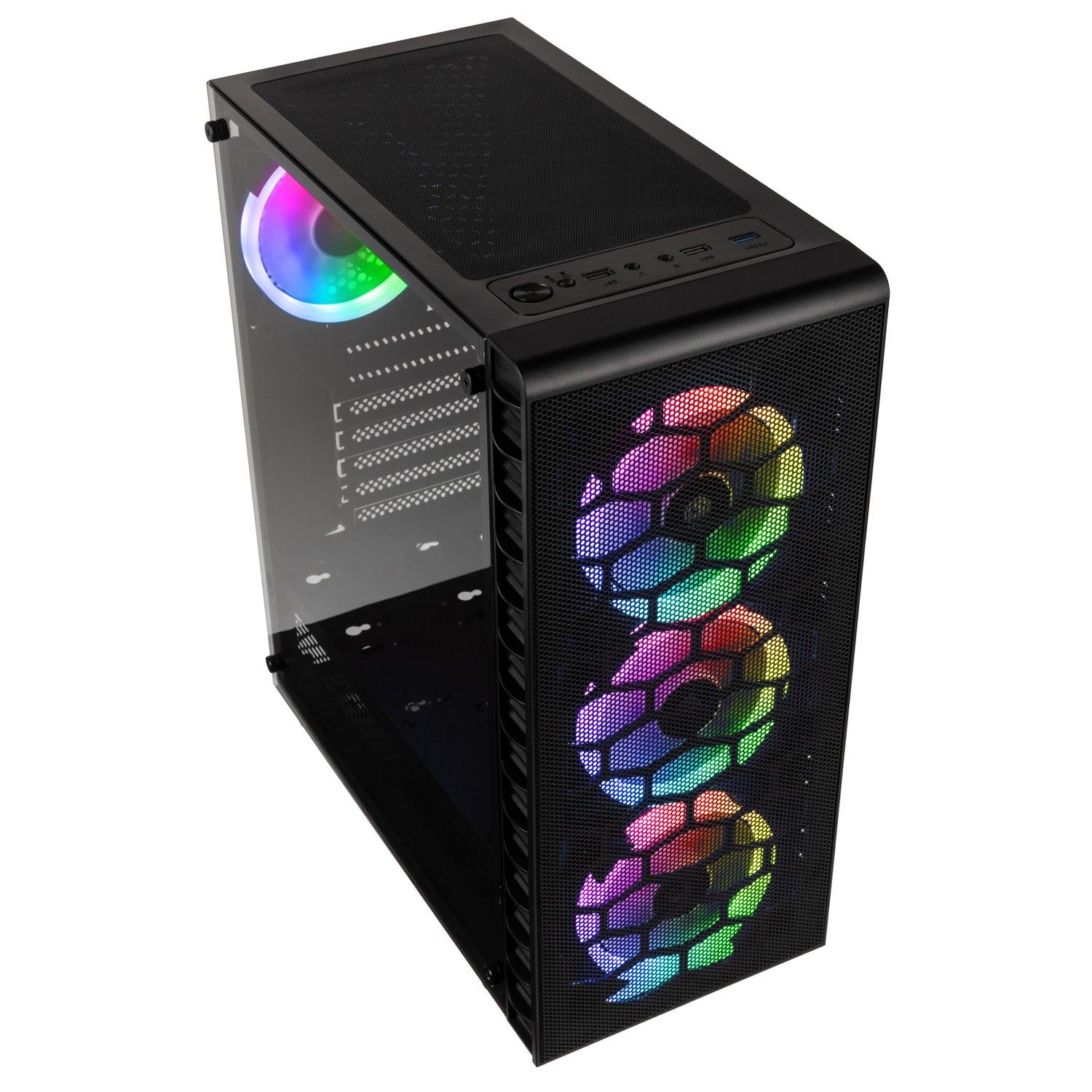 Boîtier tour moyenne Kolink Observatory Lite Mesh RGB - noir