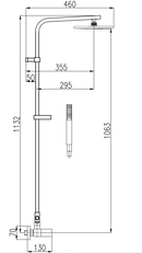 Colonne de douche murale LOIRA 113 cm laiton chromé-3