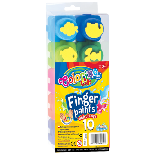 Peintures au doigt colorino kids 10 couleurs