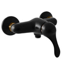 Mitigeur douche mural LABE mural en laiton noir mat