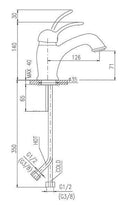 Mitigeur lavabo LABE en laiton doré noir mat