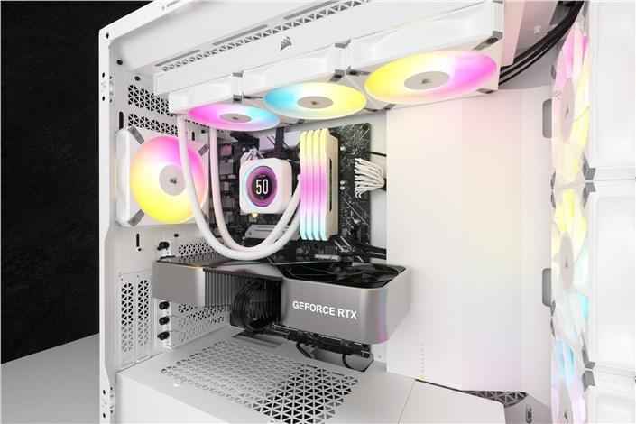Corsair CW-9060077-WW computer cooling system Processor All-in-one liquid cooler 12 cm White 1 pc(s)