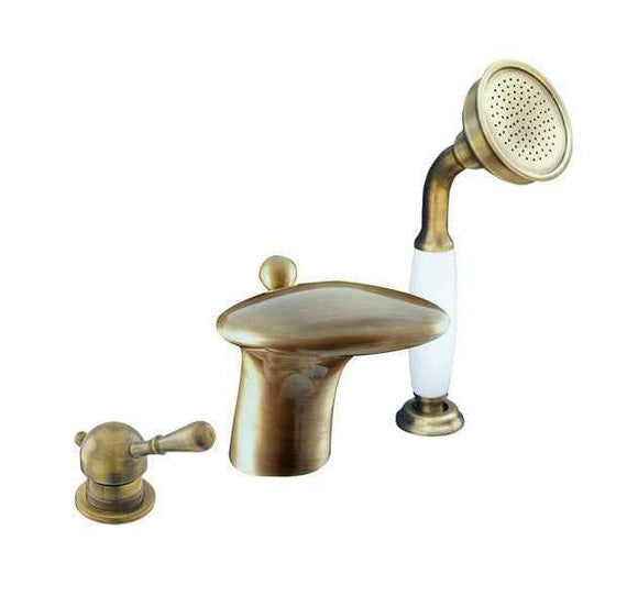 Mélangeur baignoire avec cascade haut LABE 3 trous en laiton