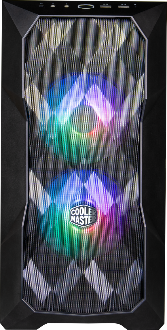 Boîtier Cooler Master TD300 Mesh, M-ATX, U3*2, hub ARGB*1, ventilateur ARGB PWM avant*2, gris TG, « TD300-KGNN-S00 » (boîtier vert 0,19 lei)