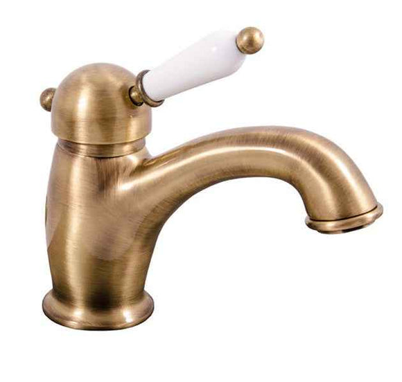 Mitigeur lavabo LABE en laiton bronze avec poignée en céramique