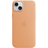 Etui silikonowe z MagSafe do iPhonea 15 Plus - pomarańczowy sorbet