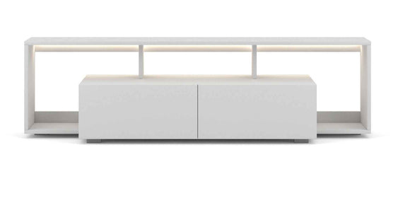 Meuble TV EVEREST coloris chêne 140x35x50 cm