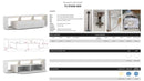 Meuble TV EVEREST coloris chêne 140x35x50 cm