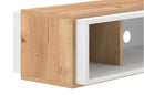 Meuble TV EVEREST coloris chêne 140x35x50 cm