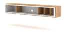 Meuble TV EVEREST coloris chêne 140x35x50 cm