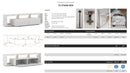 Meuble TV EVEREST coloris gris et chêne 140x35x50 cm-11