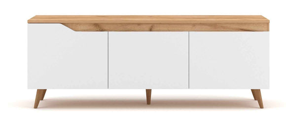 Meuble TV TURE coloris chêne 140x40x52 cm