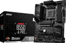 MSI | B550-A PRO | Processor family AMD | Processor socket AM4 | DDR4 DIMM | Memory slots 4 | Supported hard disk drive interfaces SATA, M.2 | Number of SATA connectors 6 | Chipset AMD B550 | ATX