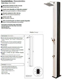 Douche de piscine solaire SQUARE, douche extérieure 40L