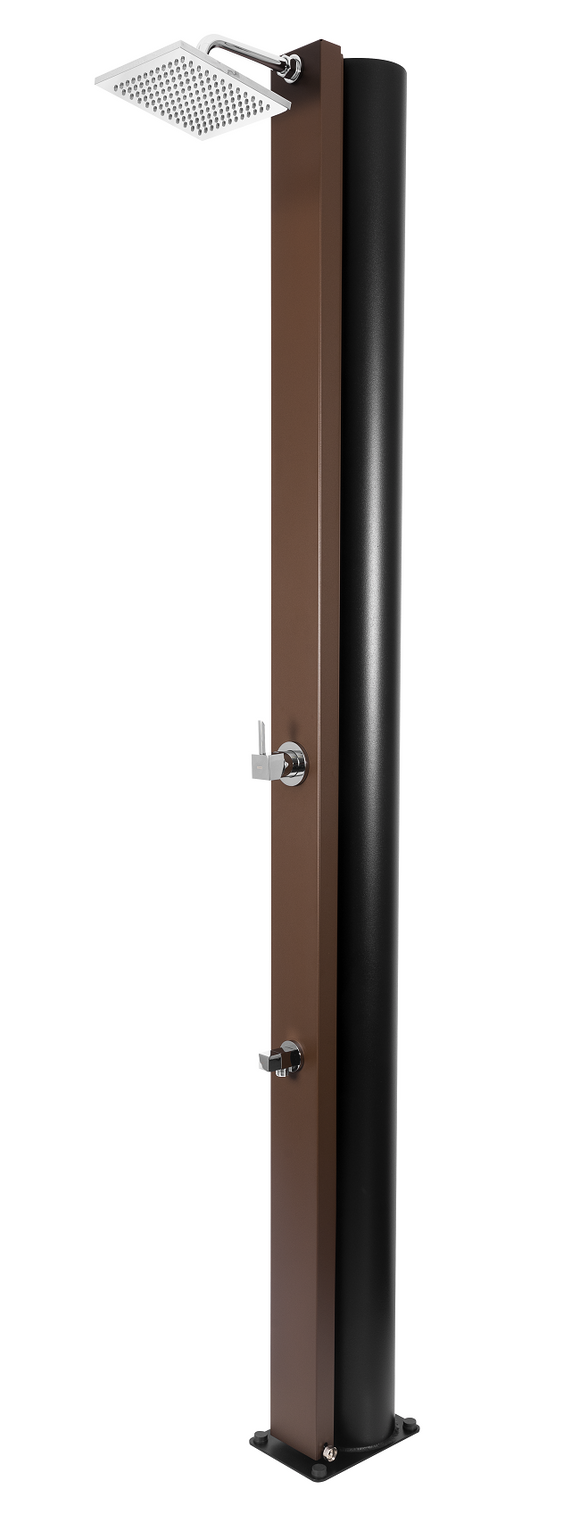 Douche de piscine solaire SQUARE 40L avec rince pieds