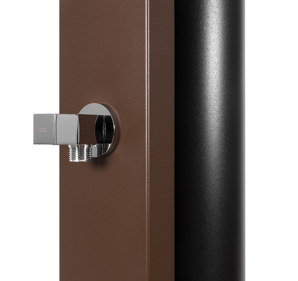 Douche de piscine solaire SQUARE 40L avec rince pieds