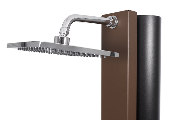 Douche de piscine solaire SQUARE 40L avec rince pieds