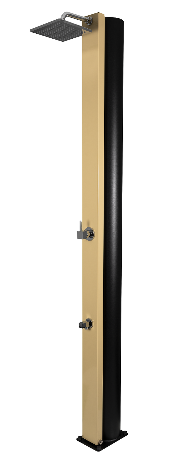 Douche de piscine solaire SQUARE 40L avec rince pieds