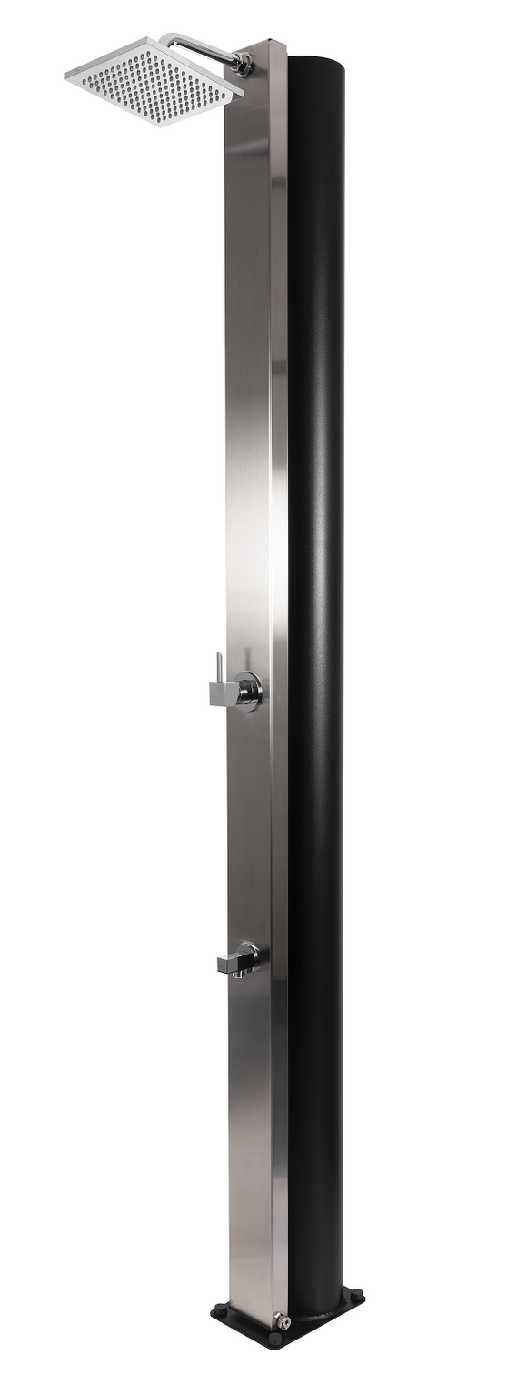 Douche de piscine solaire SQUARE 40L avec rince pieds