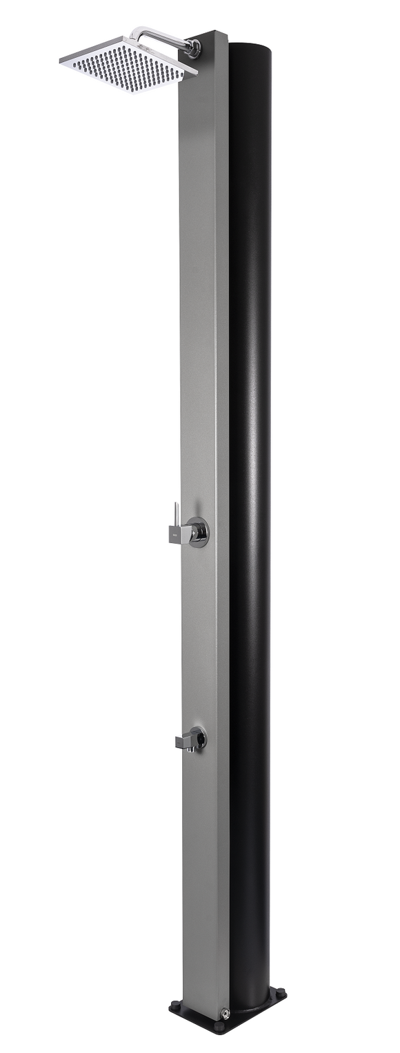 Douche de piscine solaire SQUARE 40L avec rince pieds