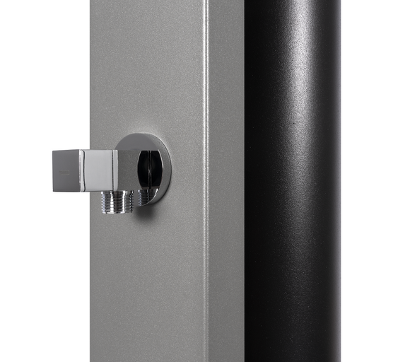 Douche de piscine solaire SQUARE 40L avec rince pieds