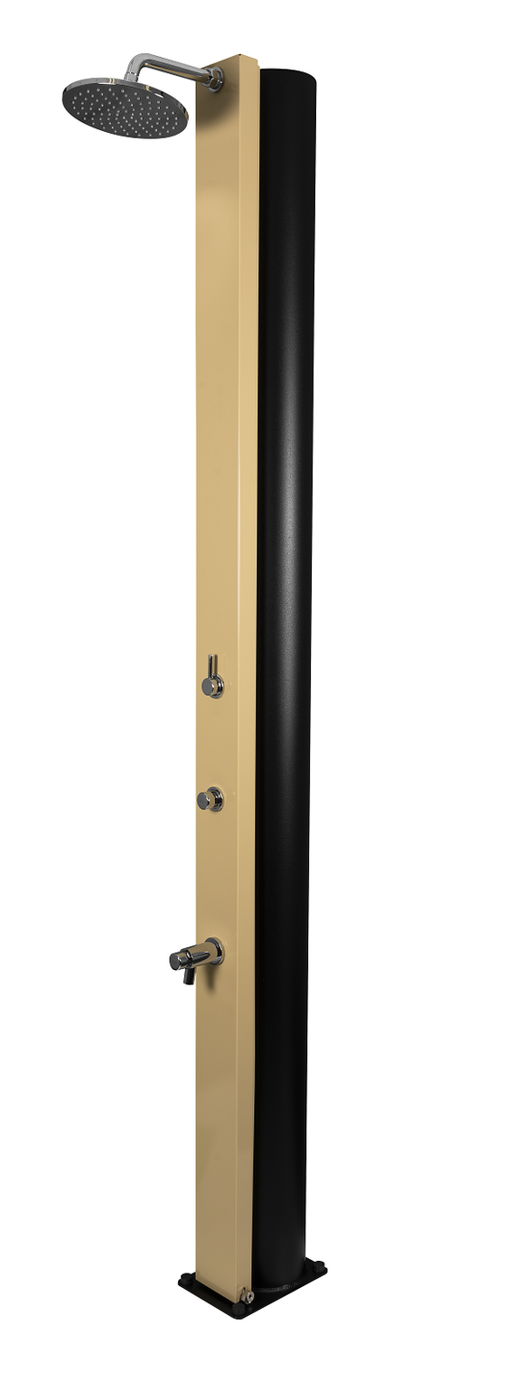 Douche de piscine solaire PULSATE 40L avec rince pieds temporisé