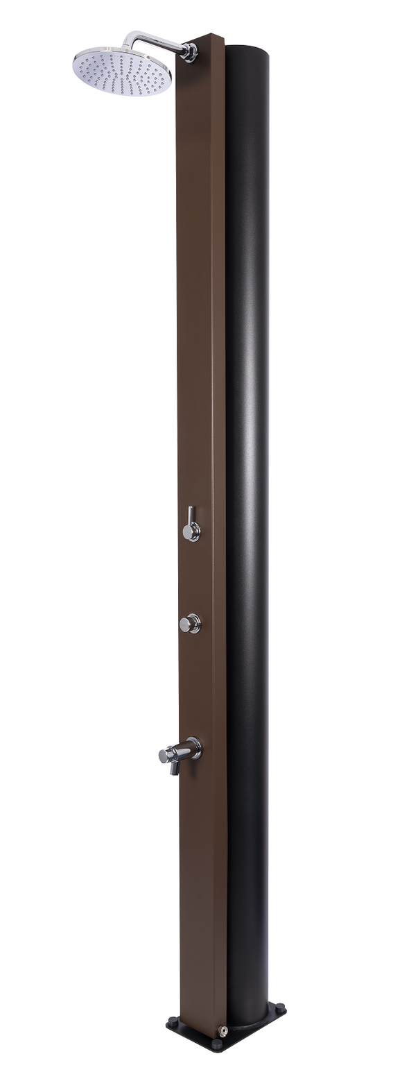 Douche de piscine solaire PULSATE 40L avec rince pieds temporisé