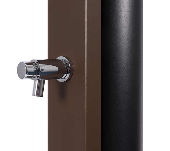 Douche de piscine solaire PULSATE 40L avec rince pieds temporisé