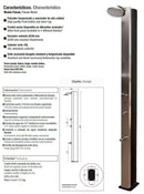Douche de piscine solaire PULSATE 40L avec rince pieds temporisé