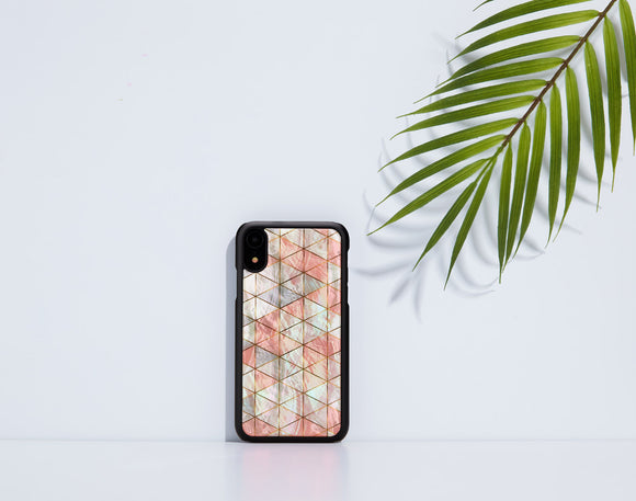 Coque ikins pour iphone xr motif diamant noir