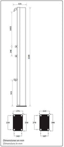 Douche de piscine solaire ULTIMATE 40L avec rince pieds temporisé