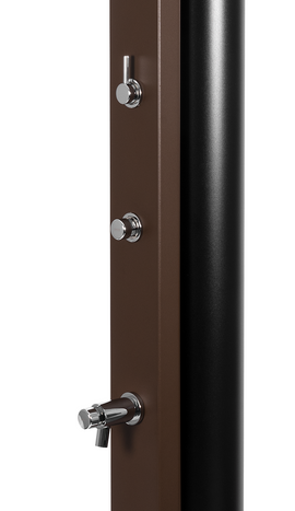 Douche de piscine solaire ULTIMATE 60L avec rince pieds temporisé