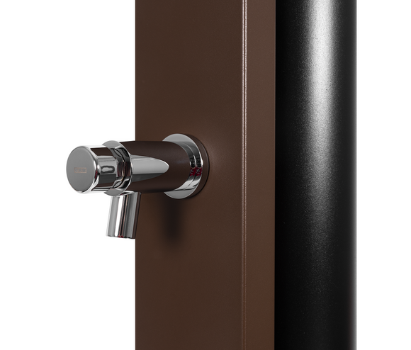 Douche de piscine solaire ULTIMATE 60L avec rince pieds temporisé