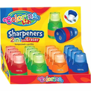 Colorino Sharpeners with eraser 2in1