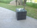 Fimous Grey Rattan Cube Side Table Tea Coffee Table Outdoor Garden Furniture Accessory-2