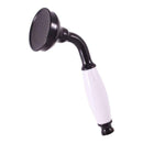 Colonne de douche LABE avec douchette laiton noir et poignée en céramique H.111cm