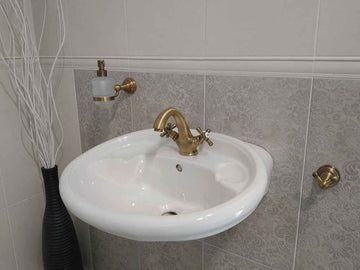 Mélangeur lavabo rétro MORAVA en laiton bronze