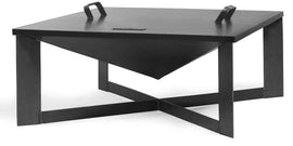 Couvercle de brasero carré en acier noir à 2 anses 72,5x72,5 cm