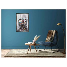 Tableau cadre en bois TURBANISTAINE