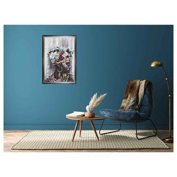 Tableau cadre en bois TURBANISTAINE