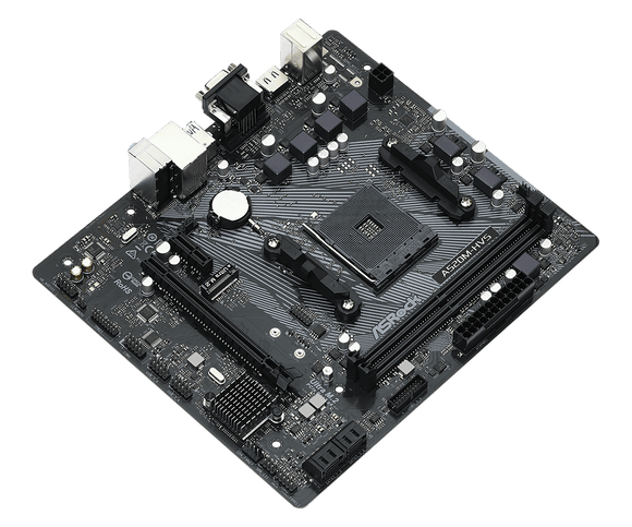 Mainboard|ASROCK|AMD A520|SAM4|Micro-ATX|Memory DDR4|Memory slots 2|1xPCI-Express 3.0 1x|1xPCI-Express 3.0 16x|1xM.2|1x15pin D-sub|1xHDMI|2xAudio-In|1xAudio-Out|2xUSB 2.0|4xUSB 3.2|1xPS/2|1xRJ45|A520M-HVS